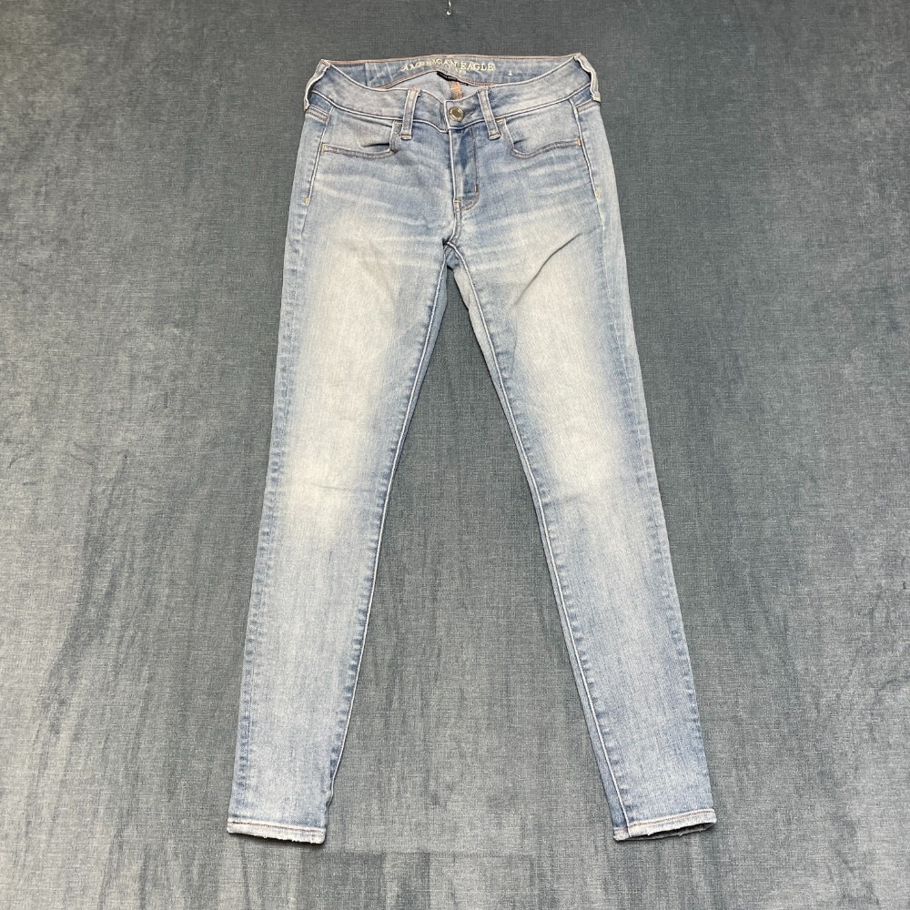 American Eagle Outfitters Super Super Stretch Jeans Women 28x27 Blue Denim Comfy
